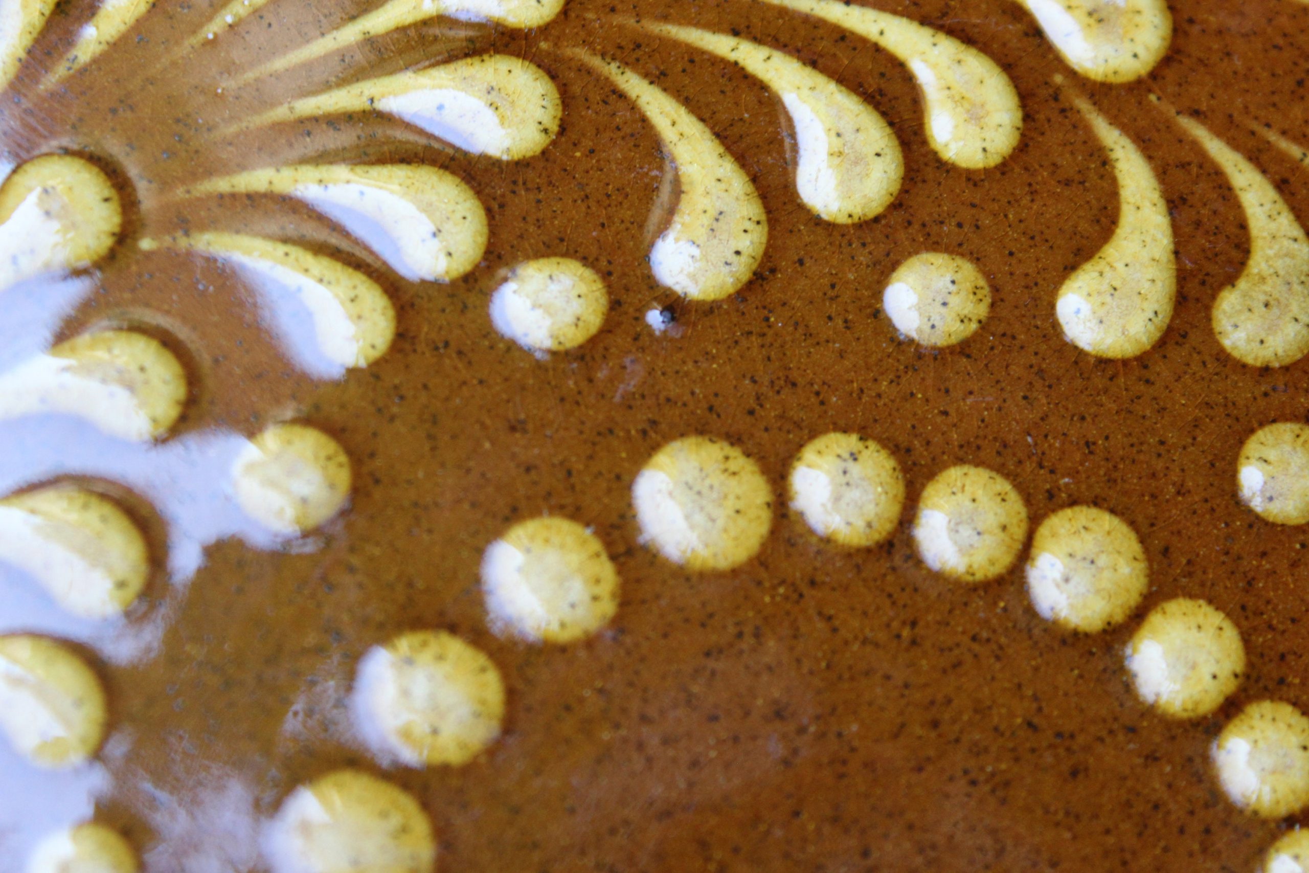 Country style amber ceramic plate - View 5