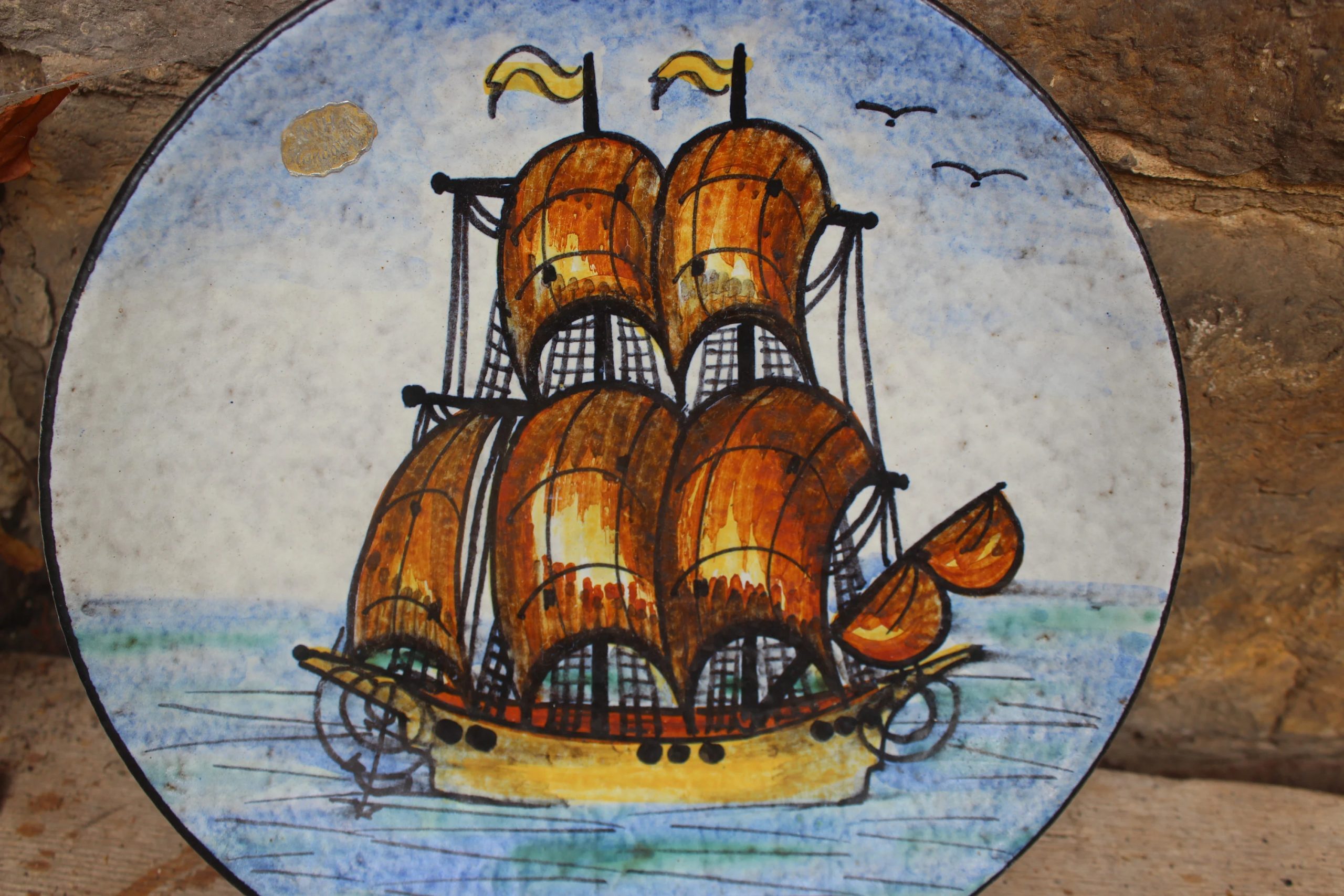 Vintage nautical ceramic decorative plate - View 2