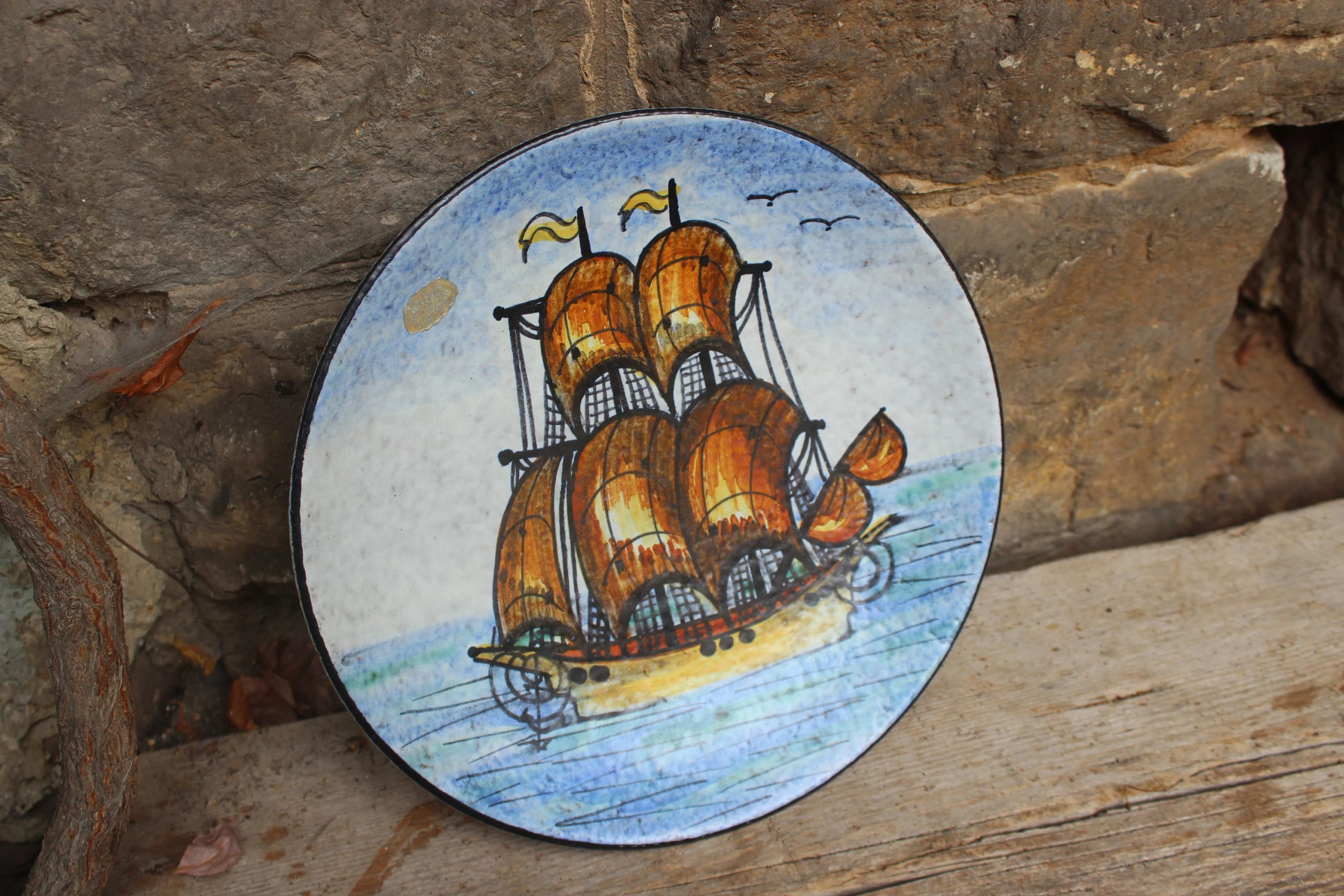 Vintage nautical ceramic decorative plate - View 3
