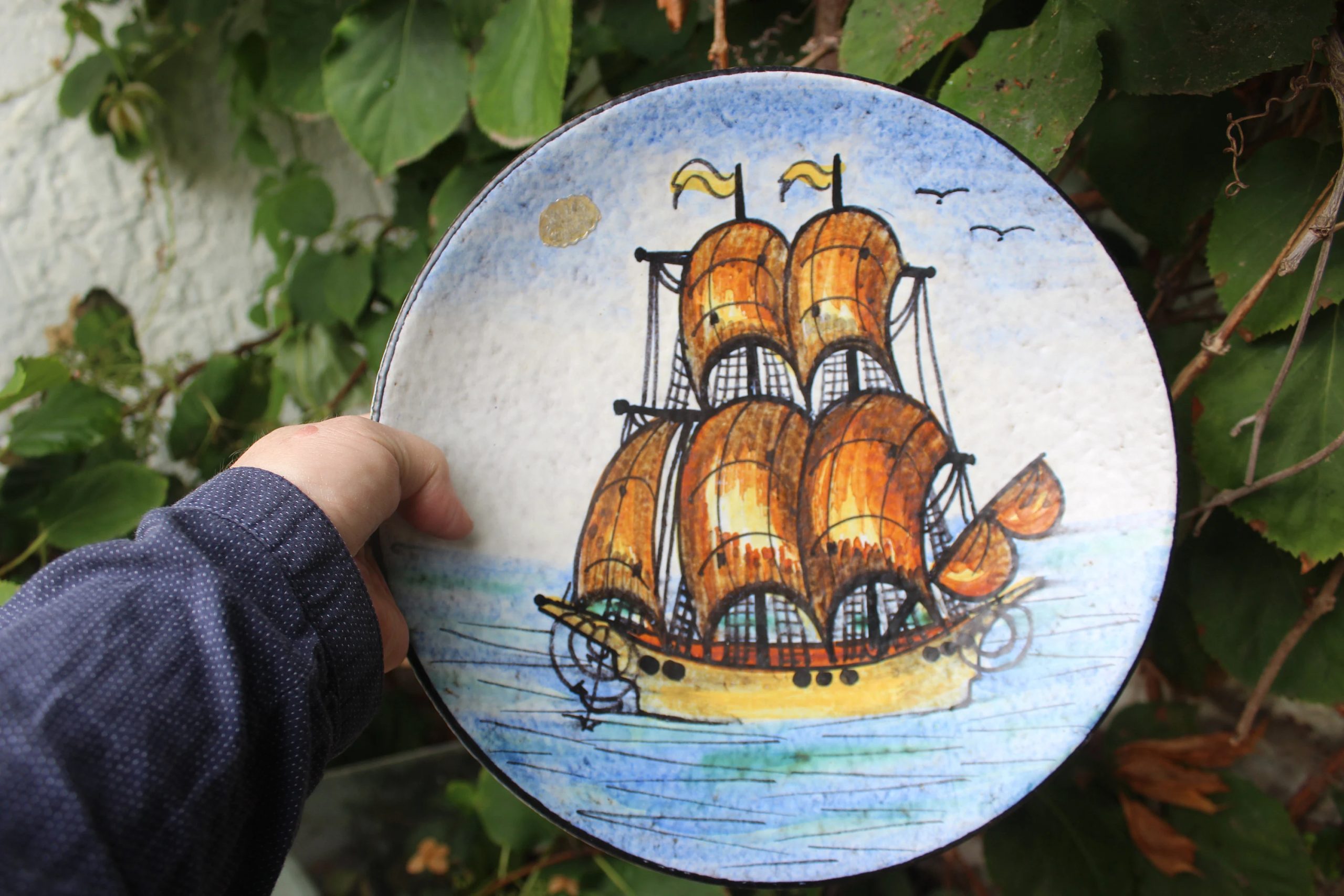 Vintage nautical ceramic decorative plate - View 4